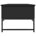 ZNTS Coffee Table Black 100x50x40 cm Engineered Wood and Metal 845376