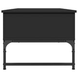 ZNTS Coffee Table Black 100x50x40 cm Engineered Wood and Metal 845376