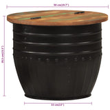 Coffee Table Black 50x39.5 cm Solid Wood Reclaimed 351752