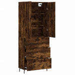 Highboard Smoked Oak 69.5x34x180 cm Engineered Wood 3195864