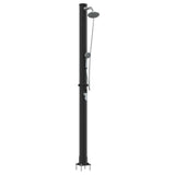 Outdoor Solar shower Black 217 cm PVC and Aluminium 42003413