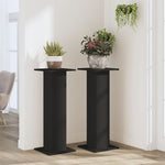 Plant Stands 2 pcs Black 30x30x80 cm Engineered Wood 3307865