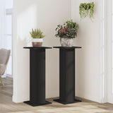 Plant Stands 2 pcs Black 30x30x80 cm Engineered Wood 3307865