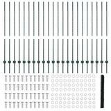 Welded Wire Fence 50 x 1.4 m PVC-Coated Steel Green 3336762