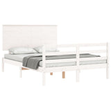 Bed Frame without Mattress White 120x200 cm Solid Wood 3195217