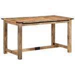 ZNTS Dining Table 140x70x75 cm Solid Wood Mango 358947