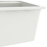 ZNTS Kitchen Sink with Overflow Hole White Granite 147064
