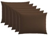 Cushion Cover 6 pcs HEERLEN Brown 80 x 80 cm Fabric 913506