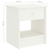 Bedside Cabinet White 35x30x40 cm Solid Pinewood 322222