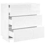 Sideboard High Gloss White 70 x 38 x 75 cm Engineered Wood 8011526