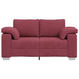 ZNTS Loveseat Sofa in Wine Red - 120 cm Fabric 4105220