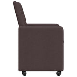 Dining Chairs with Wheels 2 pcs Dark brown 58 x 65 x 94 cm 42017833