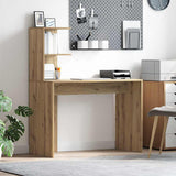 Desk with Shelf Artisan Oak 102 x 50 x 124 cm Engineered Wood 869361