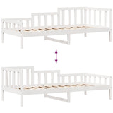 Daybed with Drawers without Mattress White 90x200 cm Solid Wood 3302101