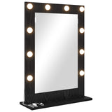 Vanity Mirror Rectangular with Mirror Black Oak 70 x 50 x 18 cm 868334