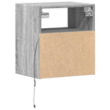 TV Wall Cabinet with LED Lights Grey Sonoma 41x31x45 cm 852323