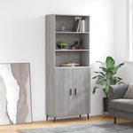 Highboard Grey Sonoma 69.5x34x180 cm Engineered Wood 3189275