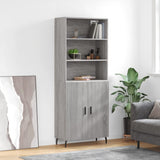 Highboard Grey Sonoma 69.5x34x180 cm Engineered Wood 3189275