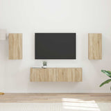 TV Cabinet Set 4 pcs Sonoma Oak Engineered Wood 3409152