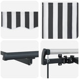 Retractable Awning Anthracite 350 x 200 cm Fabric 3329682