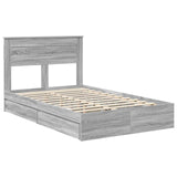 Storage Bed Grey Sonoma 135 x 190 cm Engineered Wood 3409922