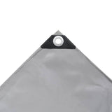 Tarpaulins Grey 3 x 4 m Canvas with PVC Coating 43810