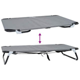 Dog Bed Folding Manual Light Grey 105 x 65 x 18 cm Steel 42008218