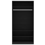 ZNTS Wardrobe Black 100x50x200 cm Engineered Wood 800226