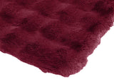 Anti-Slip Faux Rabbit Fur Blanket Olite 4 pcs Bordeaux Red 42021854