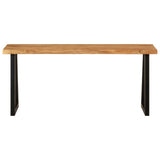 Bench with Live Edge 105 cm Solid Wood Acacia 372754