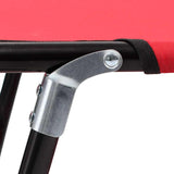 Folding Sun Lounger Red Steel 47756