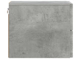 Wall-Mounted Bedside Cabinet 2 pcs Concrete Grey 898812