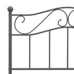 ZNTS 284531 Bed Frame without Mattress Grey Metal 100x200 cm