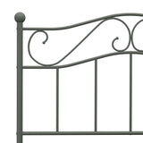 ZNTS 284531 Bed Frame without Mattress Grey Metal 100x200 cm