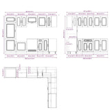 14 Piece Kitchen Cabinet Set Kalmar White Engineered Wood 3314971