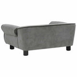 171039 Dog Sofa Dark Grey 72x45x30 cm Plush