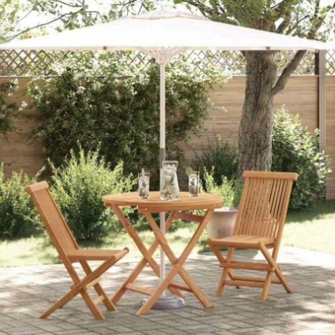 Garden Dining Set 3 pcs Brown Solid teak wood 3385961