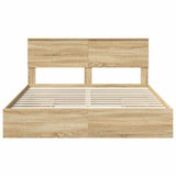 Storage Bed with Drawer Sonoma Oak 160 x 200 cm Engineered Wood 3410779