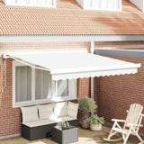 Retractable Awning Manual White 300 x 250 cm Fabric, Metal 3330082