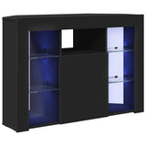 Corner LED TV Cabinet Black 100x40x68cm Engineered Wood 889786