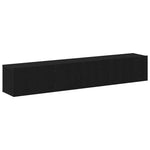TV Cabinet Set 2 pcs Black oak 100 x 30 x 30 cm Engineered wood 3333055
