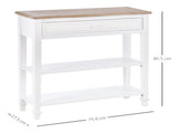 Console Table Hallway Side Desk 1 Drawer 2 Shelves Worktop Handle Retro Elegant Style Home Display T3398P328355
