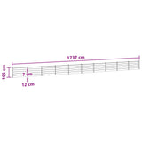 Fence Panel 10 pcs WPC and Aluminium Black 3429456