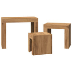ZNTS Nesting Coffee Tables 3 pcs Artisian Oak Engineered Wood 856673