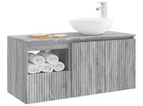 Bathroom Furniture Set 2 pcs Grey Sonoma Engineered Wood 3404030
