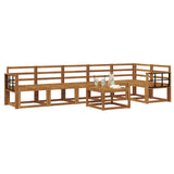 Outdoor Sofa Set 7 pcs Natural Solid Acacia Wood 3366507