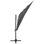 4-Tier Garden Parasol with Aluminium Pole Anthracite 250x250 cm 313822
