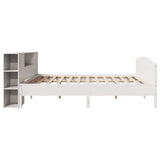 Bookcase Bed without Mattress White 200x200cm Solid Wood Pine 3323054