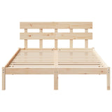 Bed Frame with Headboard Brown 160 x 200 cm Solid Pine wood 872155