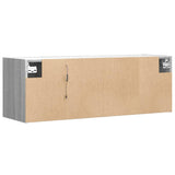 TV Wall Cabinet with LED Lights Grey Sonoma 100x31x35 cm 852269